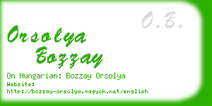 orsolya bozzay business card